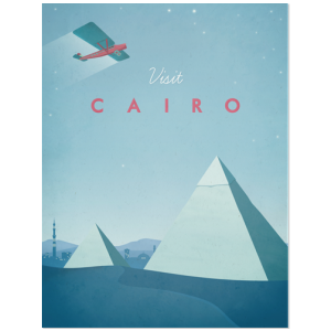 Vintage Cairo Egypt Travel Poster Art Print