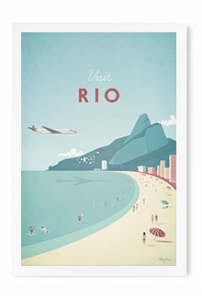 Rio Vintage Travel Poster by Henry Rivers