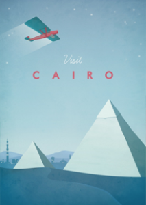 Vintage Cairo Travel Poster Art Print