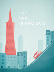 Vintage San Francisco Travel Poster Art Print