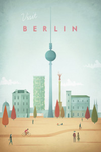 Berlin Vintage Travel Poster by Henry Rivers