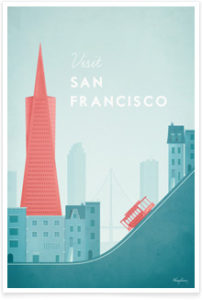 San Francisco Vintage Travel Poster by Henry Rivers