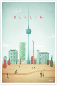 Berlin Vintage Travel Poster Art Print by Henry Rivers
