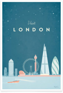 London Vintage Travel Poster by Henry Rivers