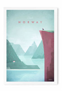 Norway Vintage Travel Poster by Henry Rivers