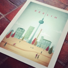 Berlin Vintage Travel Poster - vintage style artwork by Henry Rivers of Travel Poster Co.
