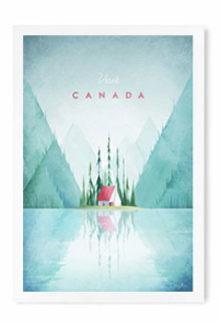 Canada vintage travel poster by Henry Rivers of Travel Poster Co.