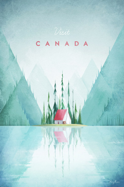 vintage travel poster of Canada by Henry Rivers / Travel Poster Co.