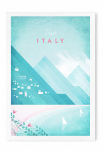 italy vintage travel poster - art print poster