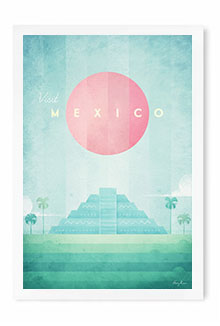 Mexico Vintage Travel Poster Art by Henry Rivers
