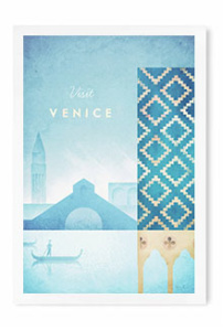 venice vintage travel poster - art print poster
