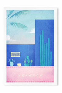 morocco vintage travel poster - art print poster